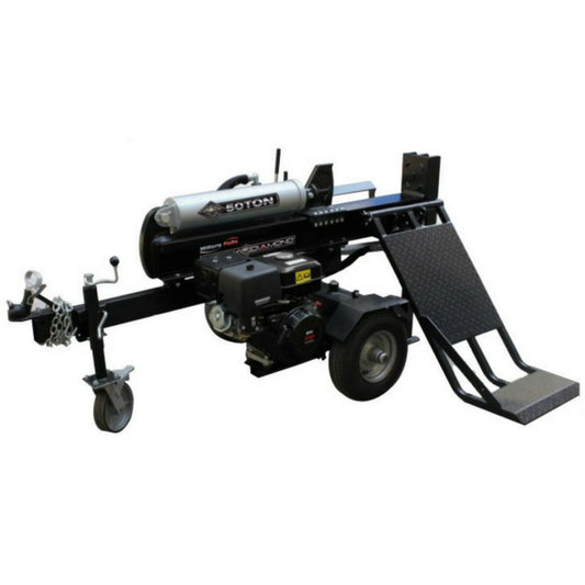 BLACK DIAMOND 50TON ELECTRIC START HEAVY DUTY SPLITTER WITH HYDRAULIC LIFTING TABLE